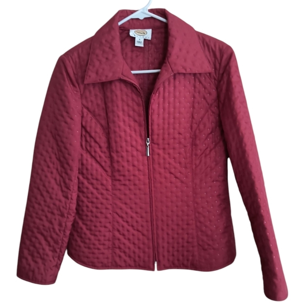 Talbots Petite Red Quilted Jacket Size 4P